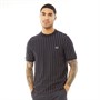 Fred Perry Herren Vertical Stripe T-Shirts Navy