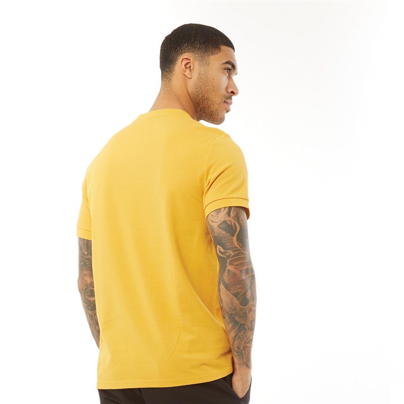 Buy Fred Perry Mens Pocket Detail Pique T-Shirt Gold