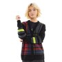 Fred Perry Womens Reverse Tartan Cardigan Black
