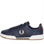 Fred Perry Junior Boys B722 Bonded Leather Trainers Navy