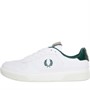 Fred Perry Mens B300 Embossed Leather Trainers White