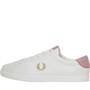 Fred Perry Womens Lottie Leather Trainers Porcelain