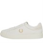 Fred Perry Spencer Tumbled Leather Trainers Ecru