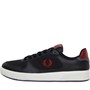 Fred Perry B300 Textured Poly/Lea Trainers Black