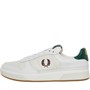 Fred Perry B300 Scotch Grain Leather Trainers Porcelain