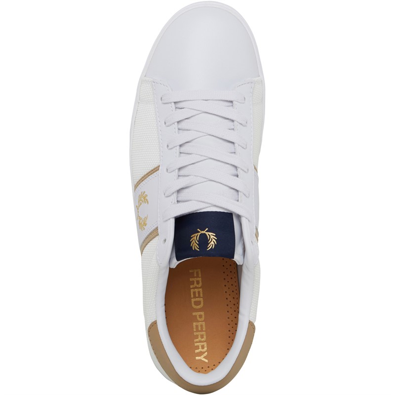 Fred Perry Spencer Textured Poly Trainers White