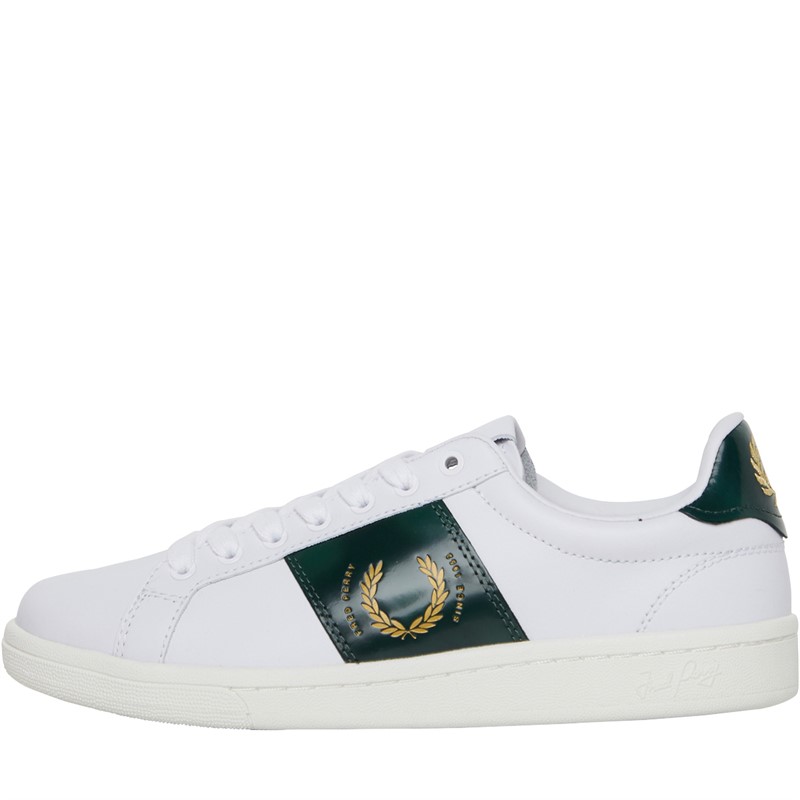 Fred Perry B721 Leather/Branded Trainers White