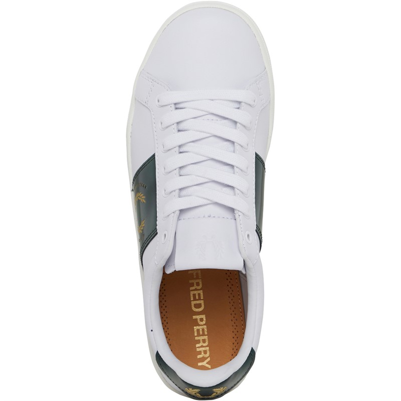 Fred Perry B721 Leather/Branded Trainers White