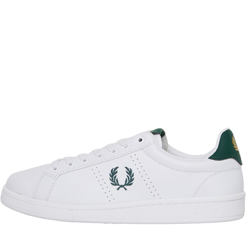 Fred Perry B721 Leather Trainers White