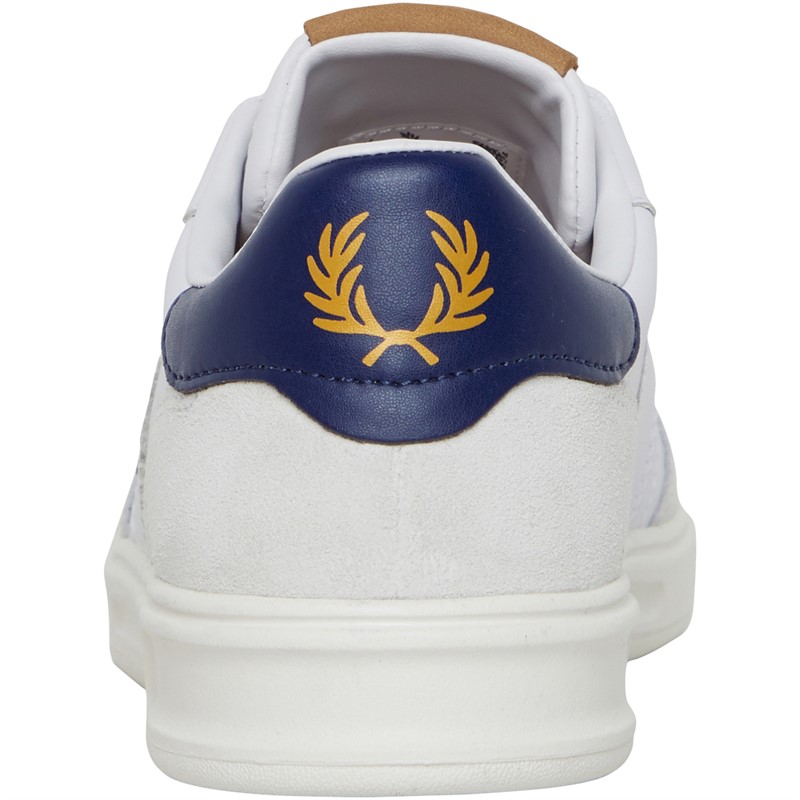 Fred Perry B400 Leather/Suede Trainers White