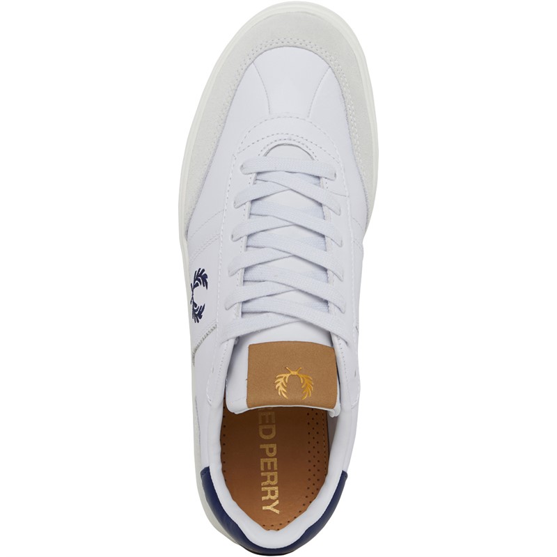 Fred Perry B400 Leather/Suede Trainers White
