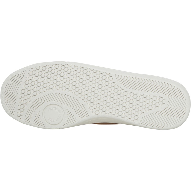 Fred Perry B721 Pique Emb Lea/Branded Trainers Porcelain