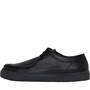 Fred Perry Mens Dawson Low Textured Leather Shoes Black