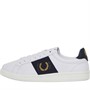 Fred Perry B721 Textured Leather/Branded Trainers White