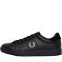 Fred Perry Spencer Tumbled Leather Trainers Black