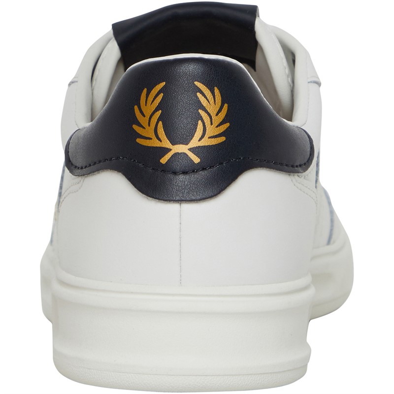 Fred Perry B400 Leather Trainers Porcelain