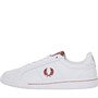 Fred Perry B721 Perf Lea/Contrast Stitch Trainers White