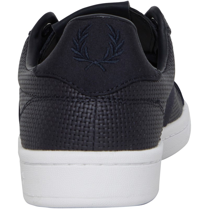 Fred Perry B721 Pique Emboss Lea/Branding Trainers Navy