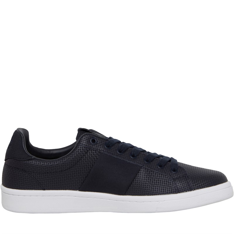 Fred Perry B721 Pique Emboss Lea/Branding Trainers Navy