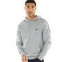 Fred Perry Mens Panelled Taped Hoodie Steel Marl