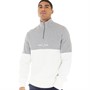 Fred Perry Mens 1/4 Zip Sweatshirt Snow White