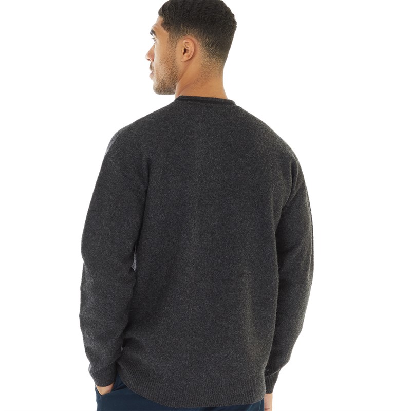 Fred Perry Mens Jumper Black Marl