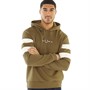 Fred Perry Mens Tipped Sleeve Hoodie Shaded Stone