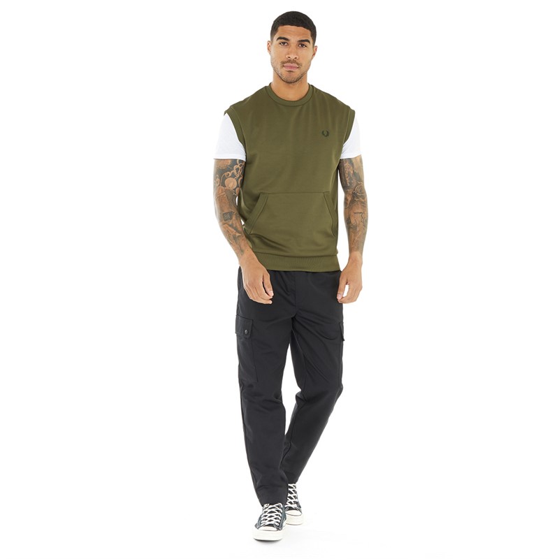 Fred Perry Mens Tricot Vest Uniform Green