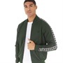 Fred Perry Mens Tape Bomber Jacket Hunting Green