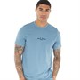 Fred Perry Mens Embroidered T-Shirt Ash Blue