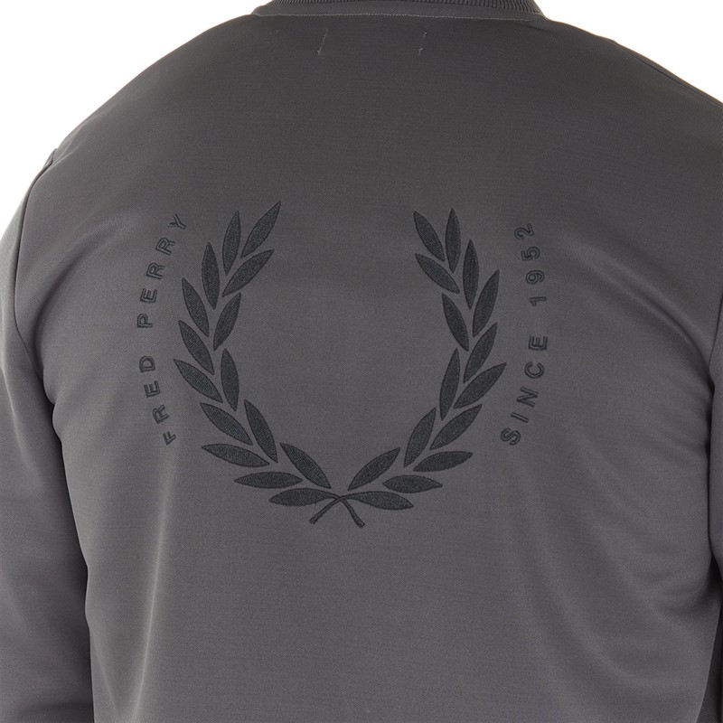 Fred Perry Mens Track Jacket Gunmetal