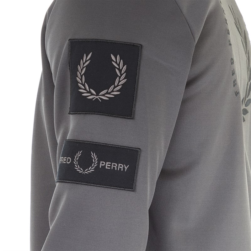 Fred Perry Mens Track Jacket Gunmetal