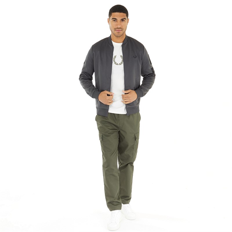 Fred Perry Mens Track Jacket Gunmetal