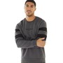 Fred Perry Mens Tipped Sleeve Sweatshirt Gunmetal