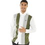 Fred Perry Mens Panelled Shirt Snow White