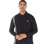 Fred Perry Mens Tartan Long Sleeve Polo Black