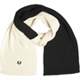 Fred Perry Mens Ribbed Scarf Ecru/Black