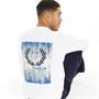 Fred Perry Mens Graphic Soundwaves Long Sleeve Top White