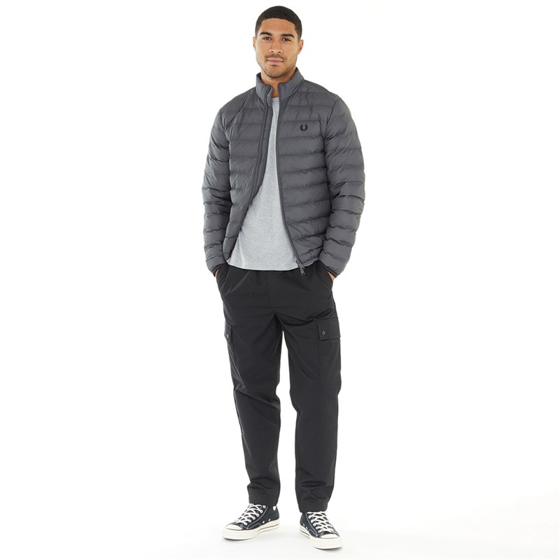 Fred Perry Mens Insulated Jacket Gunmetal