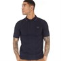 Fred Perry Mens Textured Stripe Polo Navy