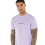 Fred Perry Mens Embroidered T-Shirt Lilac Soul