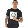 Fred Perry Mens Laurel Wreath Graphic T-Shirt Black