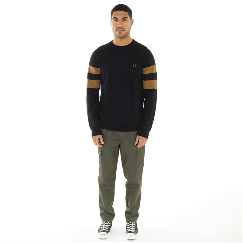 Fred Perry Mens Jumper Black