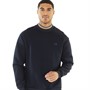 Fred Perry Mens Knitted Rib Sweatshirt Navy