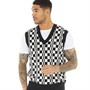 Fred Perry Mens Chequerboard Knitted Vest Black/Ecru