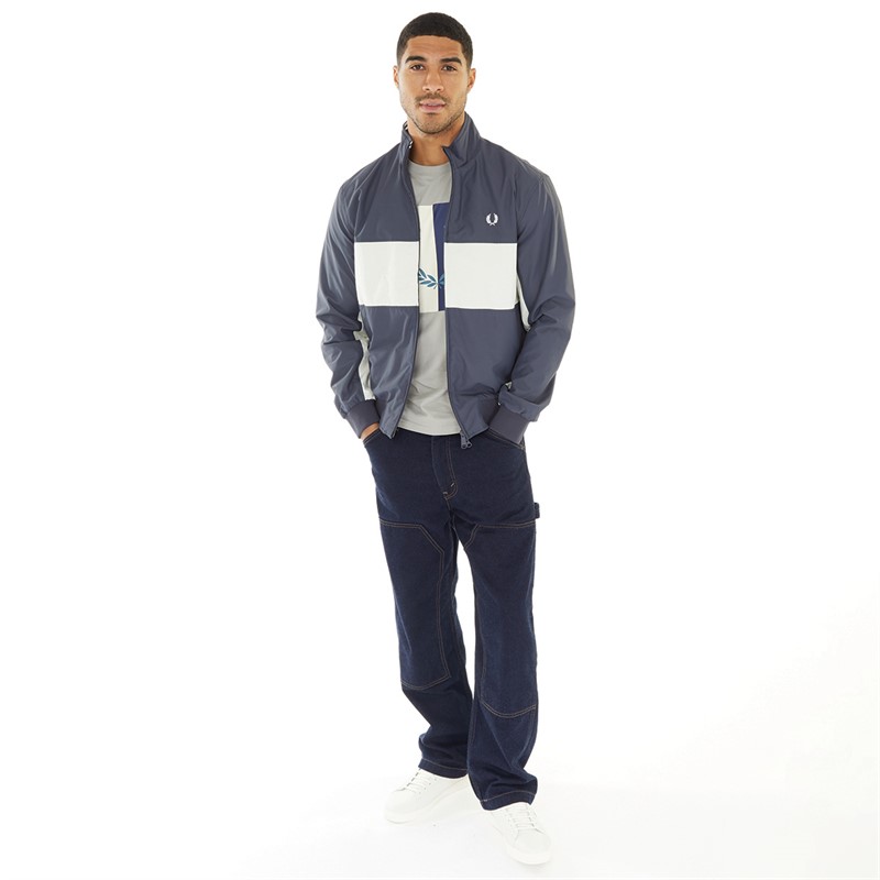 Fred Perry Mens Brentham Jacket Dark Graphite