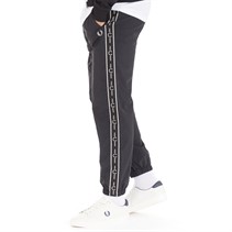 Fred Perry Mens Taped Shell Track Pants Black