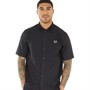 Fred Perry Mens Flat Knit Short Sleeve Shirt Black