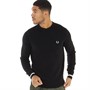 Fred Perry Mens Tipped Jumper Black