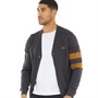 Fred Perry Mens Tipped Sleeve Cardigan Anchor Grey